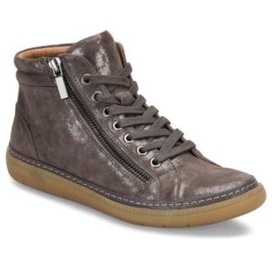 Sofft Annaleigh Hightop Sneakers | Shimmer Leather Zip Up Boots